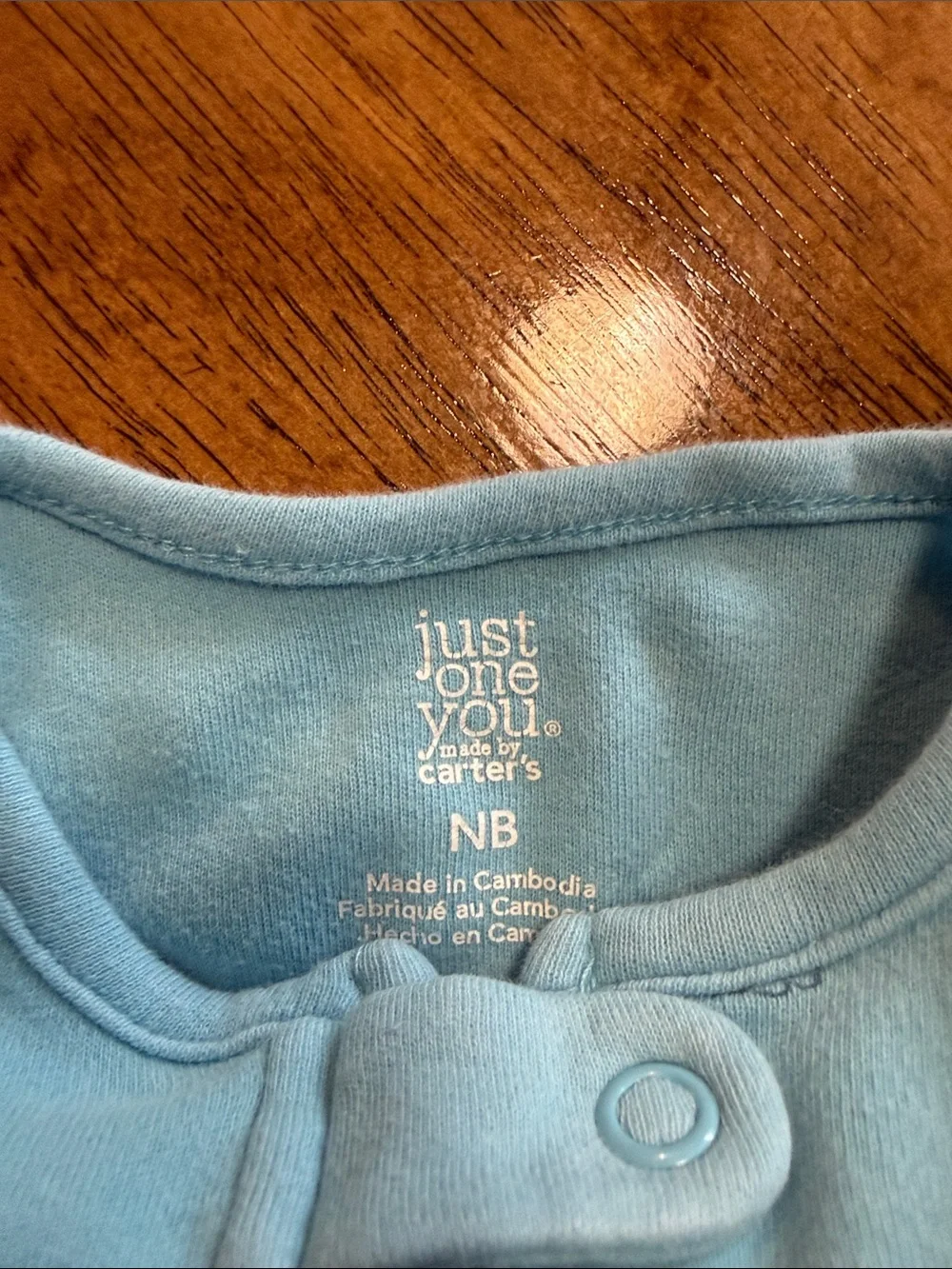 Light Blue 'Little Brother' Dino Footed One-Piece